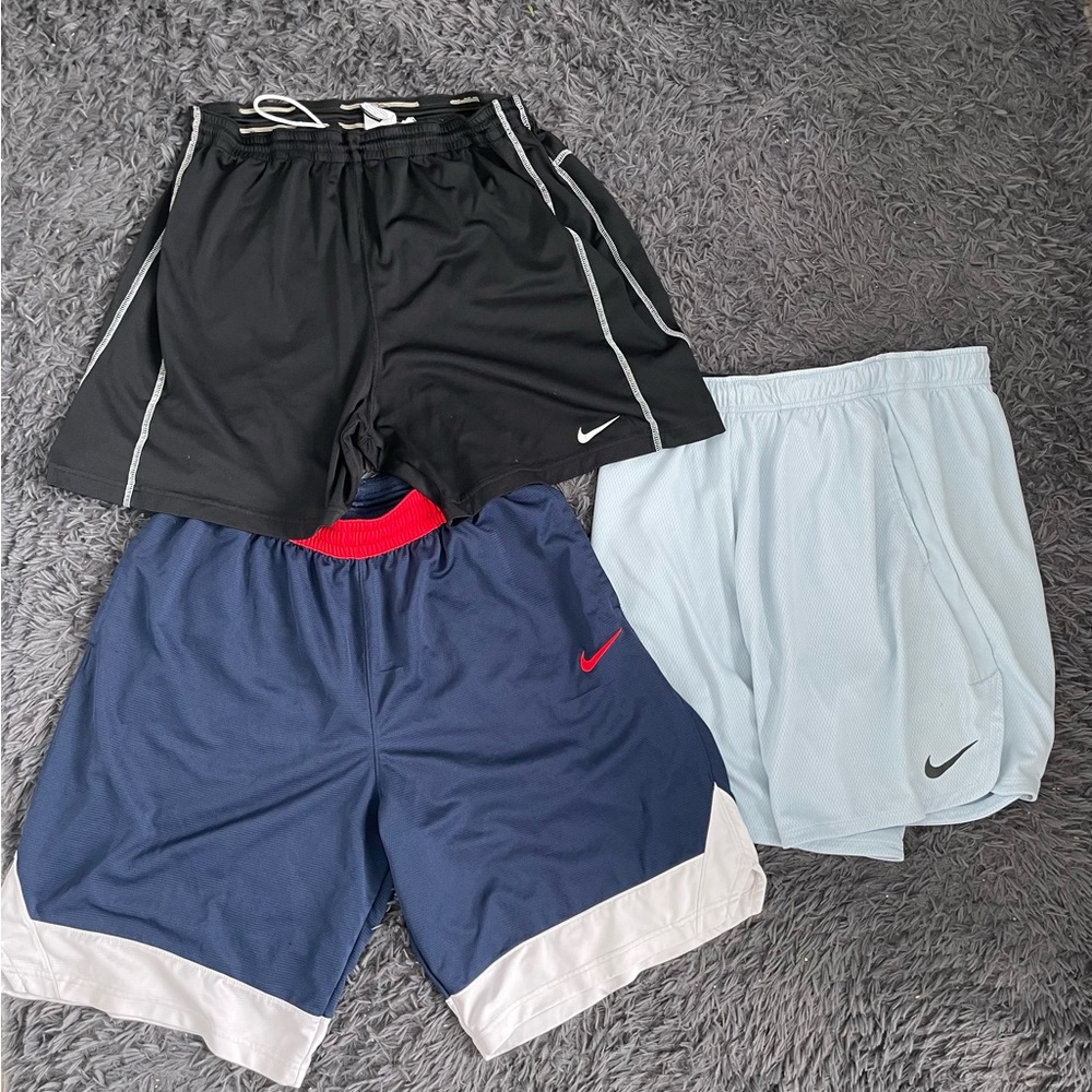 Men Size XL Nike Dri-Fit Basketball Shorts Bundle of 3